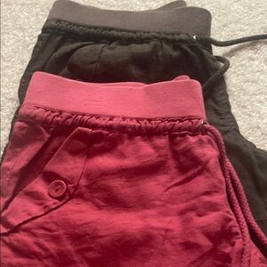 LONDONJEAN Red and Brown Shorts Relaxed